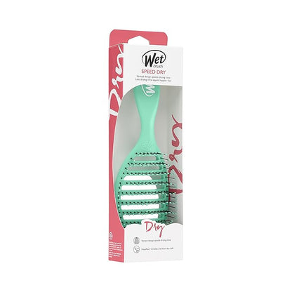 Wet Brush Speed Dry Hair Brush, Amazon Exclusive Aqua, Vented Design & Soft HeatFlex Bristles, Blow Dry Safe, Ergonomic Handle Manages Tangles & Uncontrollable Strands, Pain-Free Hair Accessories