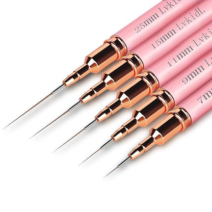 5Pcs Nail Art Liner Brushes,Liner