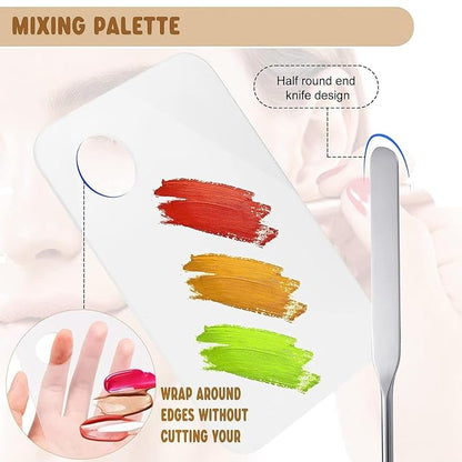 Makeup Spatula and Makeup Palette, Stainless Steel Foundation