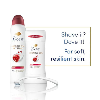 Dove Advanced Care Antiperspirant Deodorant Stick Revive to help skin barrier repair after shaving by boosting skin's ceramide levels 72 hour odor control and all-day sweat protection 2.6 oz