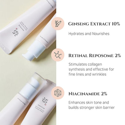 Beauty of Joseon Revive Eye Serum with Retinal Niacinamide Correction for Puffy Eye Bags Fine Lines Dark Circles Wrinkles, Korean Skin Care 30ml, 1 fl.oz, 2 Packs