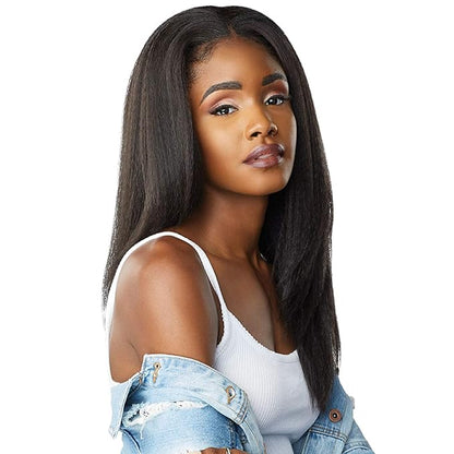 Sensationnel Curls Kinksandco Half Wig - Alpha Woman Synthetic Instant Weave Updo Full Cap for Natural 3C to 4C Hair Textures (1 JETBLACK)