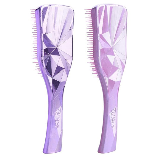 2 Pack Detangling Hair Brush for Women,Men & Kids-wet or dry hair-Eliminates Knots & Reduces Breakage - Detangler Hairbrush for all Hair Types (Purple + Light Pink)