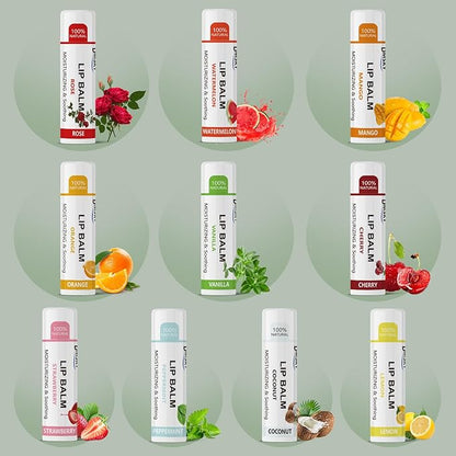 Dmsky Fruit Lip Balm Bulk - Hydrating for Men, Women, Kids - 0.15 Oz, 20 Count (Pack of 1)
