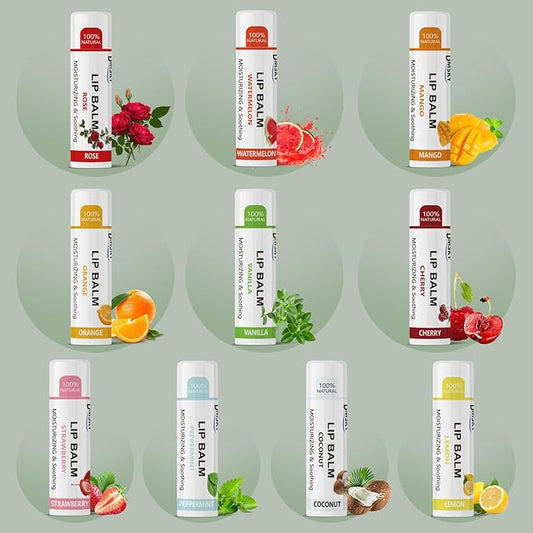 Dmsky Fruit Lip Balm Bulk - Hydrating for Men, Women, Kids - 0.15 Oz, 20 Count (Pack of 1)