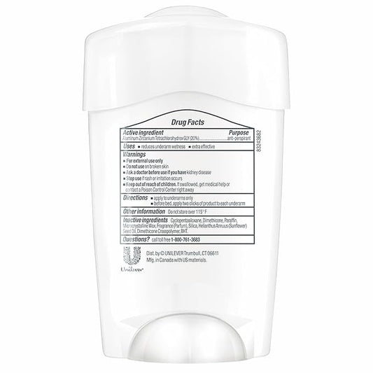 Dove Clinical Protection Antiperspirant Deodorant For Sweat and Odor Protection Original Clean Antiperspirant For Women Made With 1/4 Moisturizers 1.7 oz