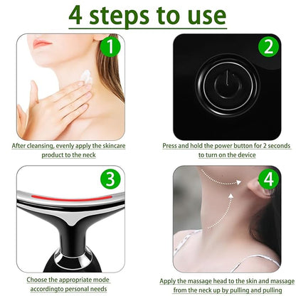 JURP 7-in-1 Red-Light-Therapy-for-Face and Neck, Face Neck Massager for Daily Skin Care Routine, Skin Care Tool