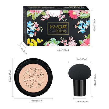 Ownest Mushroom Head Air Cushion BB Cream, Concealer Primer-Buff Beige