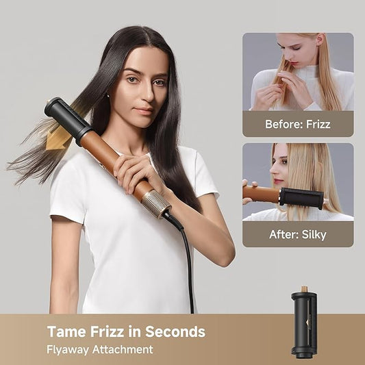 DREAME AirStyle Pro 7-in-1 Hair Styler & High Speed Dryer | Magnetic Attachments for Curling, Smoothing, Volumizing | Fast Drying, Frizz Control, Cool Shot | Luxury Leather Package