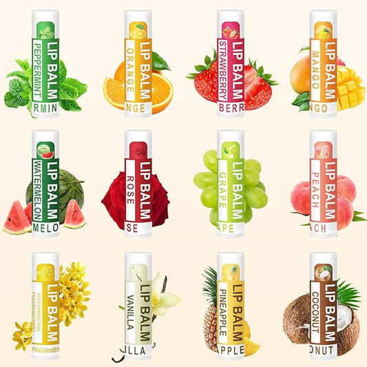 DMSKY 60 Pack Lip Balm, Natural