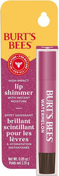 Burt's Bees Shimmer Lip Tint, Tinted Lip Balm Stick, Moisturizing for All Day Hydration with Natural Glowy Pigmented Finish & Buildable Color, Watermelon, 1 Tube, 0.09 oz.