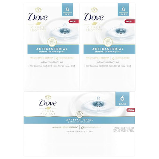 Dove Beauty Bar For All Skin Types Antibacterial Protects from Skin Dryness 3.75 oz 14 Bar