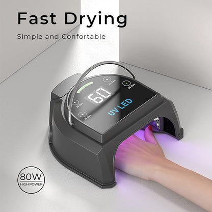 80w professional cordless uv led