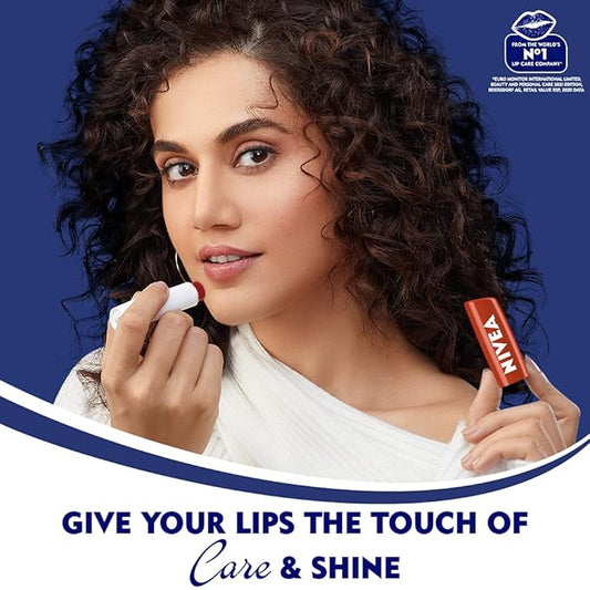 NIVEA Lip Balm, Pomegranate Shine, 4.8g Pomegranate