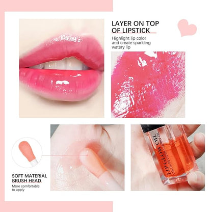 Hydrating Lip Glow Oil Set, Plumping Lip Oil Hydrating
