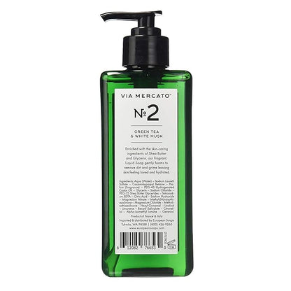 Liquid Soap, Shea Butter Enriched (12 oz), No. 2 - Green Tea & White Musk