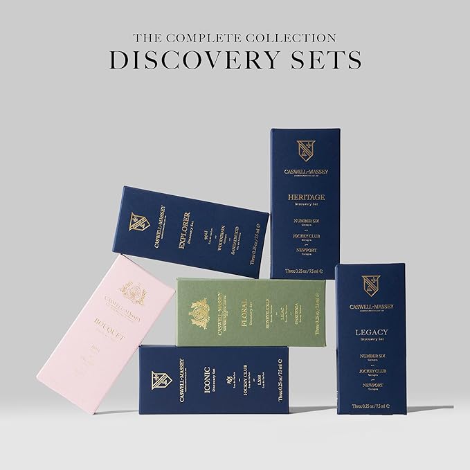 Caswell-Massey Explorer Cologne Discovery Set, Includes 2571, Woodgrain & Sandalwood, Indulge in Enduring American Scents, Travel Size Cologne Set, Cologne for Men, 0.25 Fl Oz Each