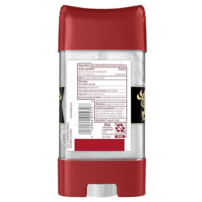 Old Spice Sweat Defense Antiperspirant Deodorant for Men, 24/7 Sweat & Odor Protection, Lasting Freshness, Clear Gel, Swagger Scent, 3.8 oz (Pack of 12)