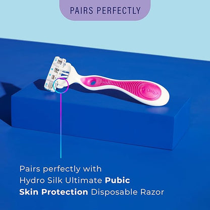 Schick Hydro Silk Shave Cream & 24-Hour Moisturizer | Pubic Hair Shave Cream for Women and Bikini Area Moisturizer, Shaving Cream for Women Sensitive Skin, 8 fluid oz