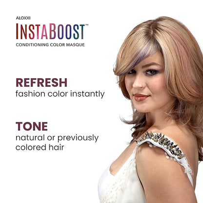 ALOXXI InstaBoost ROSE GOLD Color Depositing Conditioner Mask â€“ Instant Temporary Hair Color Dye - Hair Color Masque for Deep Conditioning (Good As Rose Gold), 6.8 Fl Oz (Pack of 1)
