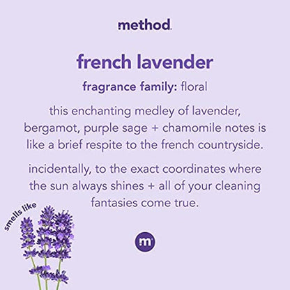 Method Foaming Hand Soap Refill, French Lavender, Recyclable Bottle, Biodegradable Formula, 28 fl oz (Pack of 4)