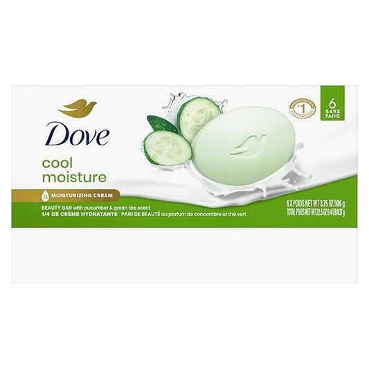Dove go fresh Beauty Bar, Cucumber and Green Tea 4 Ounce, 6 Bar