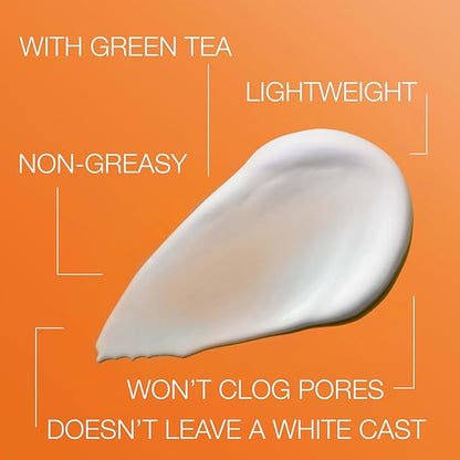 Neutrogena Clear Face Serum Sunscreen with Green Tea, Broad Spectrum SPF 60, Non-Comedogenic Face Sunscreen for Lightweight UVA/UVB Protection, Oxybenzone- & Fragrance-Free, 1.7 fl. oz