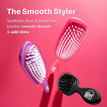 Wet Brush Shine Enhancer Hair Brush, Sky - Exclusive Ultra-soft IntelliFlex Bristles - Natural Boar Bristles for All Hair Types - For Women and Men, Wet and Dry Hair