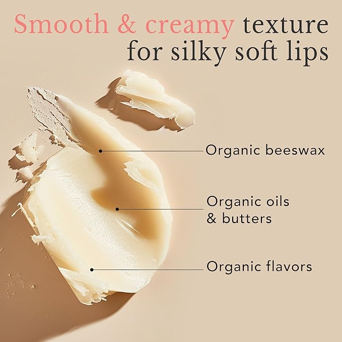 Organic Lip Balm - 4 Pack Unflavored Organic Gift Ideas
