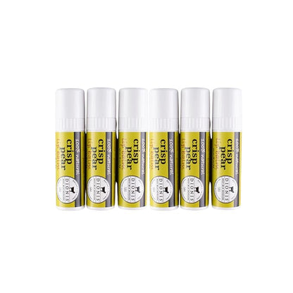 Dionis Goat Milk Skincare Scented Lip Balm, Beeswax, Shea Butter & Coconut Oil Self Care Made in The USA, Cruelty Free, Paraben Free Hydrating Moisturizer for Chapped Lips, Crisp Pear, 0.28oz, 6pk