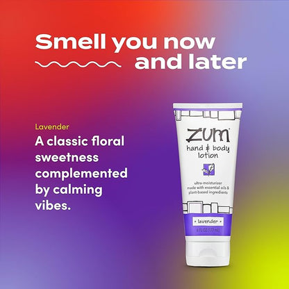 Zum Indigo Wild Hand & Body Lotion - Natural Hand Lotion for Dry Hands - Body Lotion for Women & Men - Body Moisturizers Include Shea Butter, Jojoba Oil & More - Lavender Scent - 6 fl oz (2 Pack)