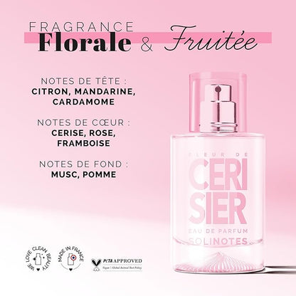 SOLINOTES Cherry Blossom Perfume for Women - Eau De Parfum | Delicate Floral and Soothing Scent - Made in France - Vegan - 1.7 fl.oz