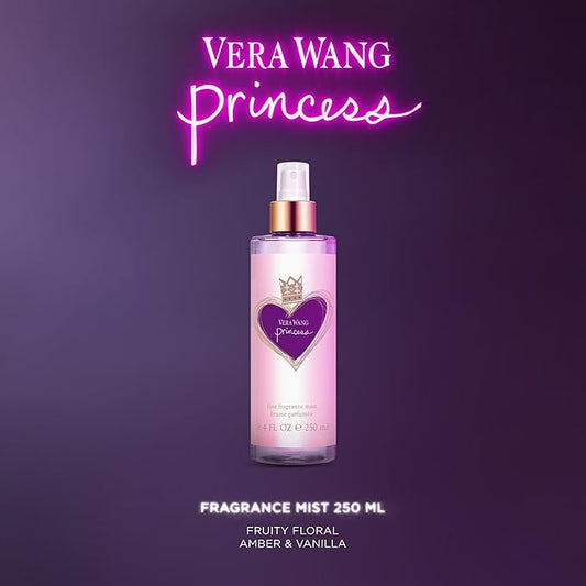 Vera Wang Princess Body Mist 8.4 fl oz (Pack of 1), Notes of Apple, Quava, and Vanilla, Women's Fragrance, Long Lasting, Everyday Fragrance