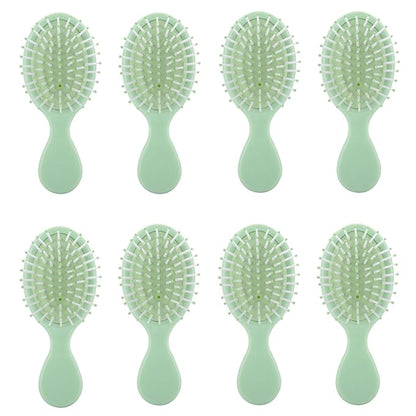 Bridesmaid Proposal Gifts: Mini Dry and Wet Travel Detangling Brush Set for Wedding Party Favors (Sage Green)