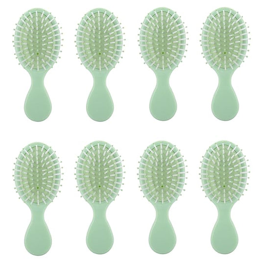 Bridesmaid Proposal Gifts: Mini Dry and Wet Travel Detangling Brush Set for Wedding Party Favors (Sage Green)