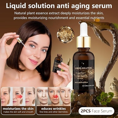 Olavita Face Serum,Antiaging Face Serum,Intensely Firms Skin,Reduce Fine Lines & Plump Skin (2PCS)