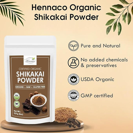 Organic Shikakai Powder| Acacia concinna Powder| Natural Hair (8 OZ) 227 G