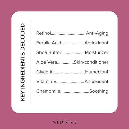 MEDIX Retinol Body Lotion + Hyaluronic Acid Cream Body Moisturizer Skincare Set | Hydrating + Firming Body Lotion For Improving The Look Of Stretch Marks, Sagging, & Crepey Skin, 2pc Set