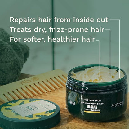 The Body Shop Banana Truly Nourishing Hair Mask, 8.2 Fl Oz (Vegan)