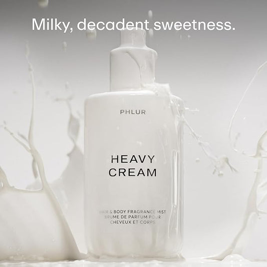 PHLUR Heavy Cream Body Mist – Hair and Body Mist for Women & Body Spray for Men – Marshmallow, Whipped Cream, Jasmine, Coconut Cream & Vanilla Body Spray (8 FL Oz)