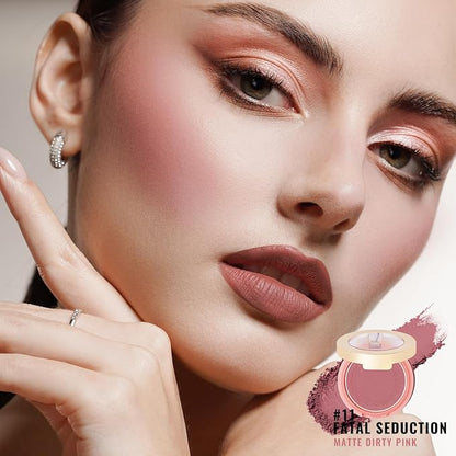 OULAC Blush Makeup Powder Mauve| Natural Matte Blush 4.8g