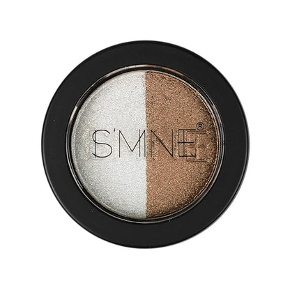 IS'MINE Single Duo Shimmer Brown Eyeshadow, Dual Color, Longwear, White Eye Makeup for Day & Night