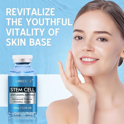 Stem Cell Serum for Face, 2 Count Microneedling Serum, Stem Cell Solution Ampoule to Use with and without Micro Needling, Anti Aging & Smooth Wrinkles