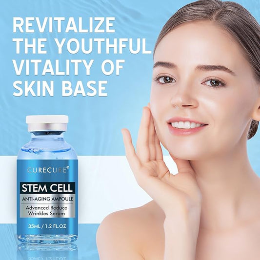 Stem Cell Serum for Face, 2 Count Microneedling Serum, Stem Cell Solution Ampoule to Use with and without Micro Needling, Anti Aging & Smooth Wrinkles