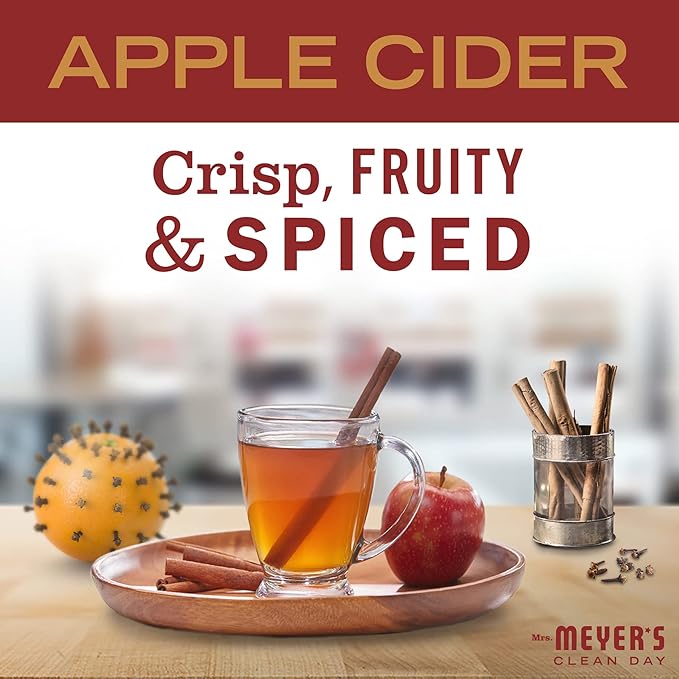 MRS. MEYER'S CLEAN DAY Liquid Hand Soap, Cruelty Free & Biodegradable Hand Wash Made with Essential Oils, Apple Cider Scent, 12.5 Fl oz Bottle (Pack of 1)