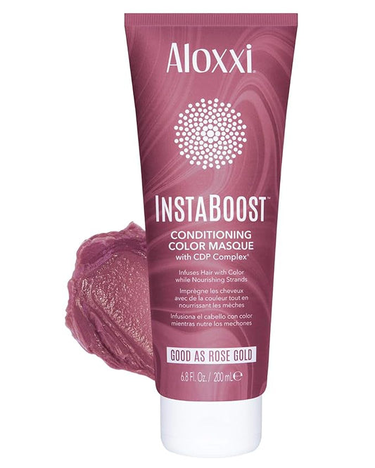 ALOXXI InstaBoost ROSE GOLD Color Depositing Conditioner Mask â€“ Instant Temporary Hair Color Dye - Hair Color Masque for Deep Conditioning (Good As Rose Gold), 6.8 Fl Oz (Pack of 1)