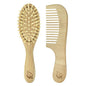 green sprouts Learning Brush + Comb Set |Super Soft Learning Brush Grooms Thick or Curly Hair| Natural Wood and Bamboo Bristles Without BPA, BPS, BPF