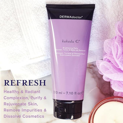 DERMAdoctor Kakadu C Daily e Cleanser, Toner & Make-up Remover 210ml/7.10oz