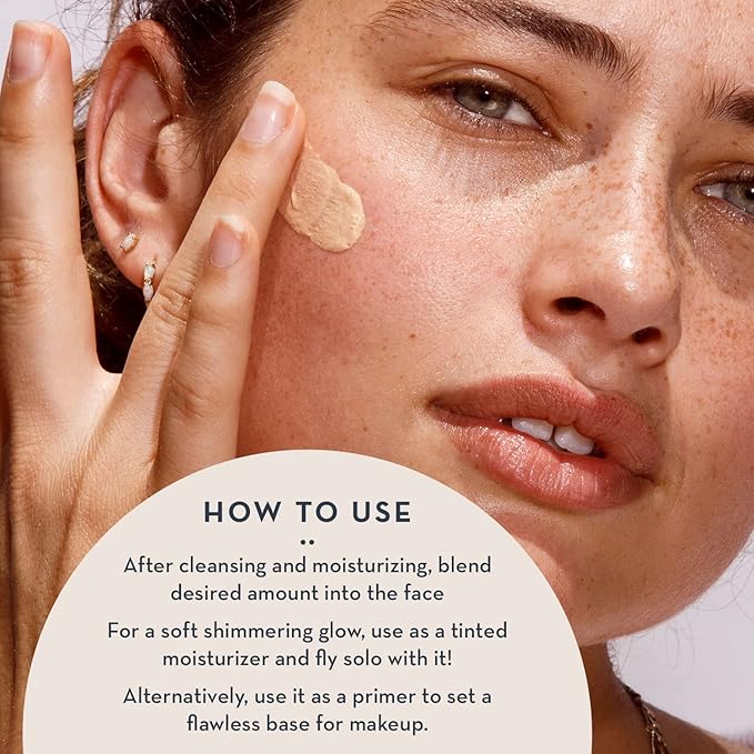 Glowing Skin Makeup Primer and Moisturizer - Vegan (Rose Gold)
