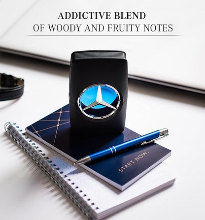 Mercedes-Benz Man - Elegant Fragrance With Sensual, Floral, Woody Notes - Mesmerize The Senses With Original Luxury Men’s Eau De Toilette Spray - Endless Day Through Night Scent Payoff - 1 Oz